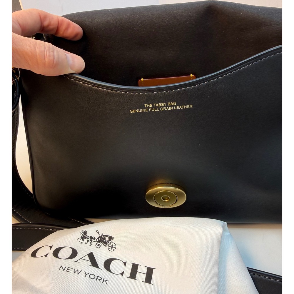 Coach Black Shoulder Bag with Gold Accents - Picture 8 of 15